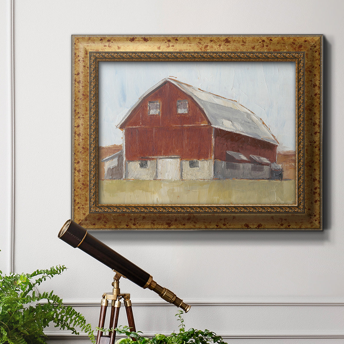 Rustic Red Barn II Premium Framed Canvas- Ready to Hang