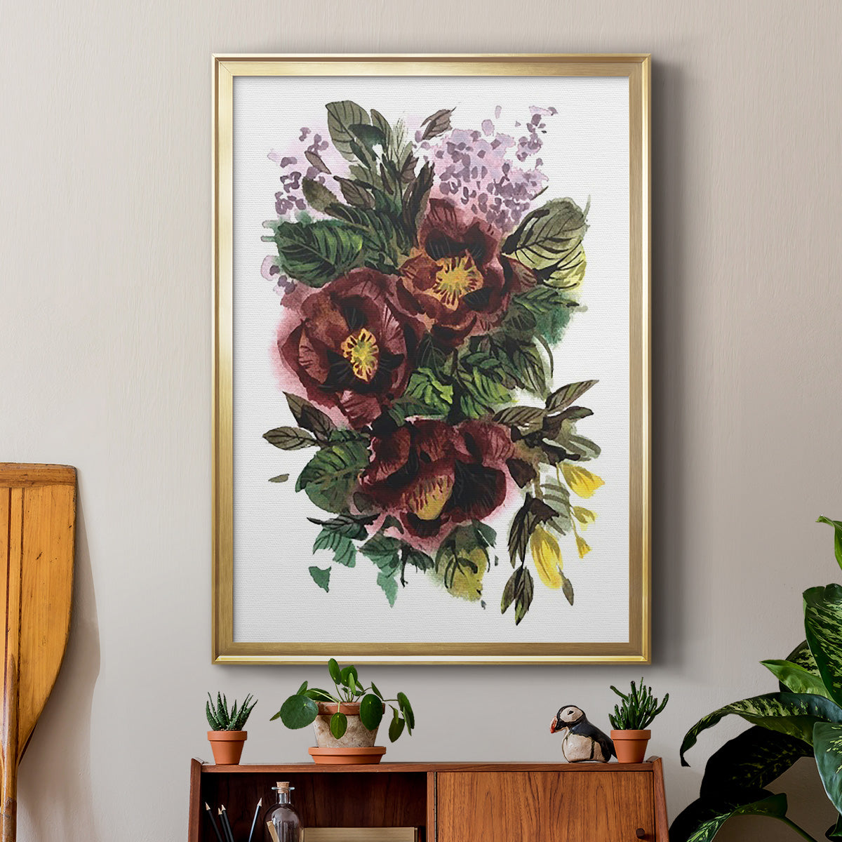 Garden Bouquets II - Modern Framed Canvas Print