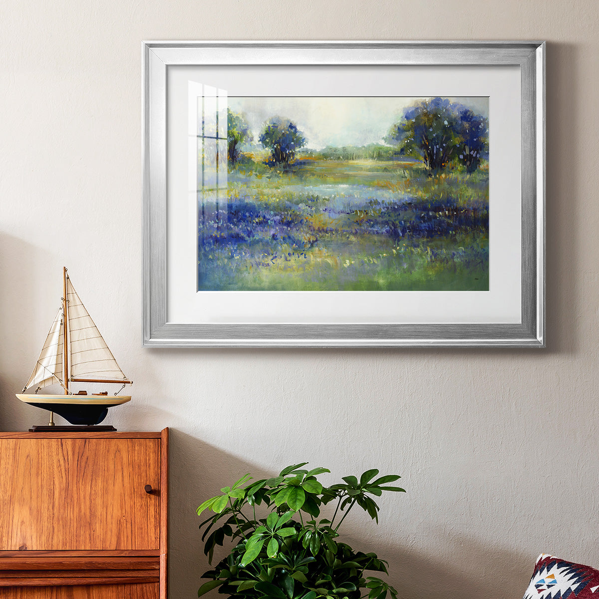 Wildflower View Premium Framed Print - Ready to Hang