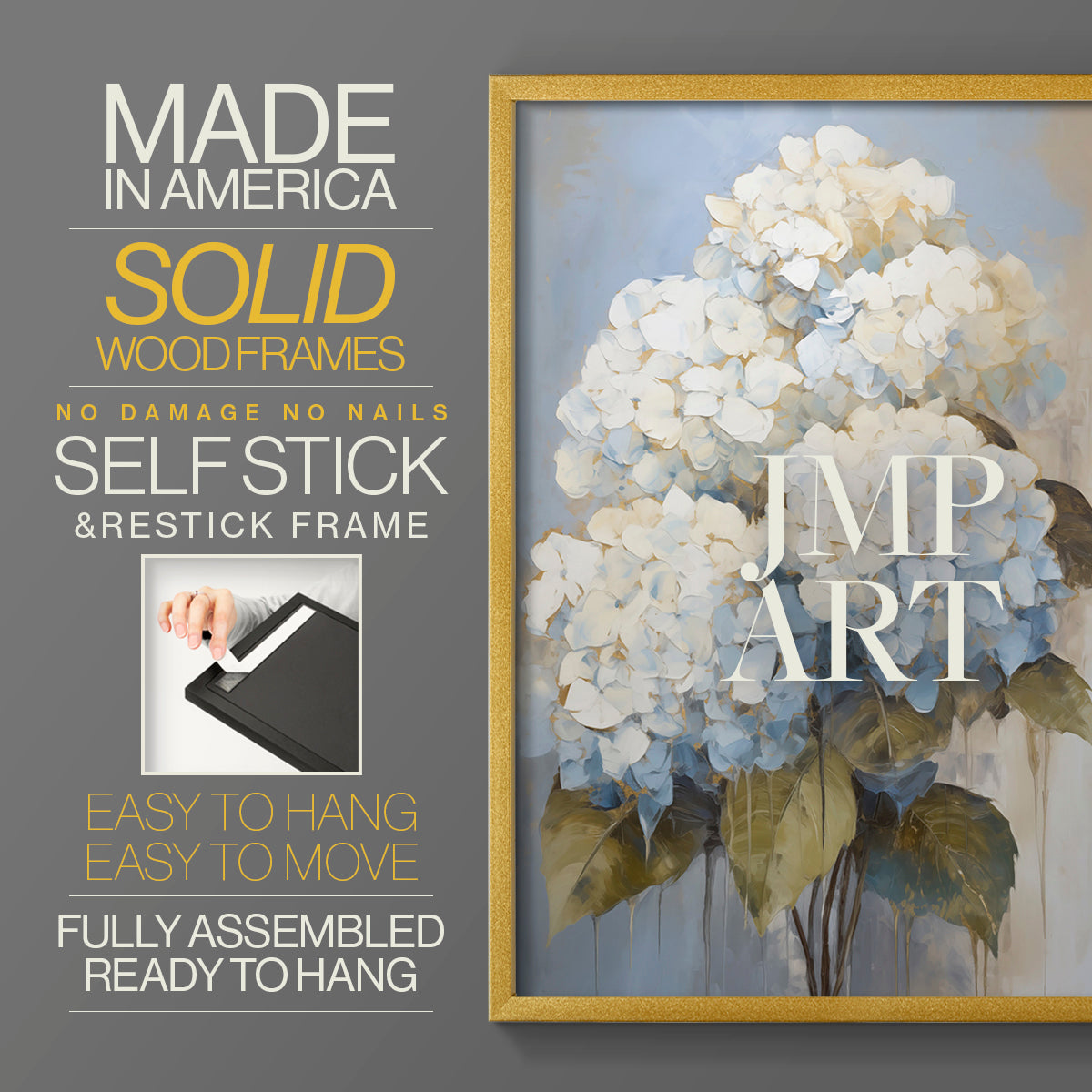 Floral Study Series XLIII - Restickable Framed Art Set