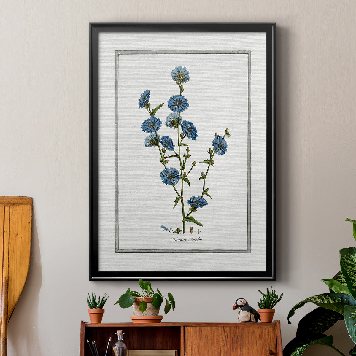 Soft Botanical I - Modern Framed Canvas Print