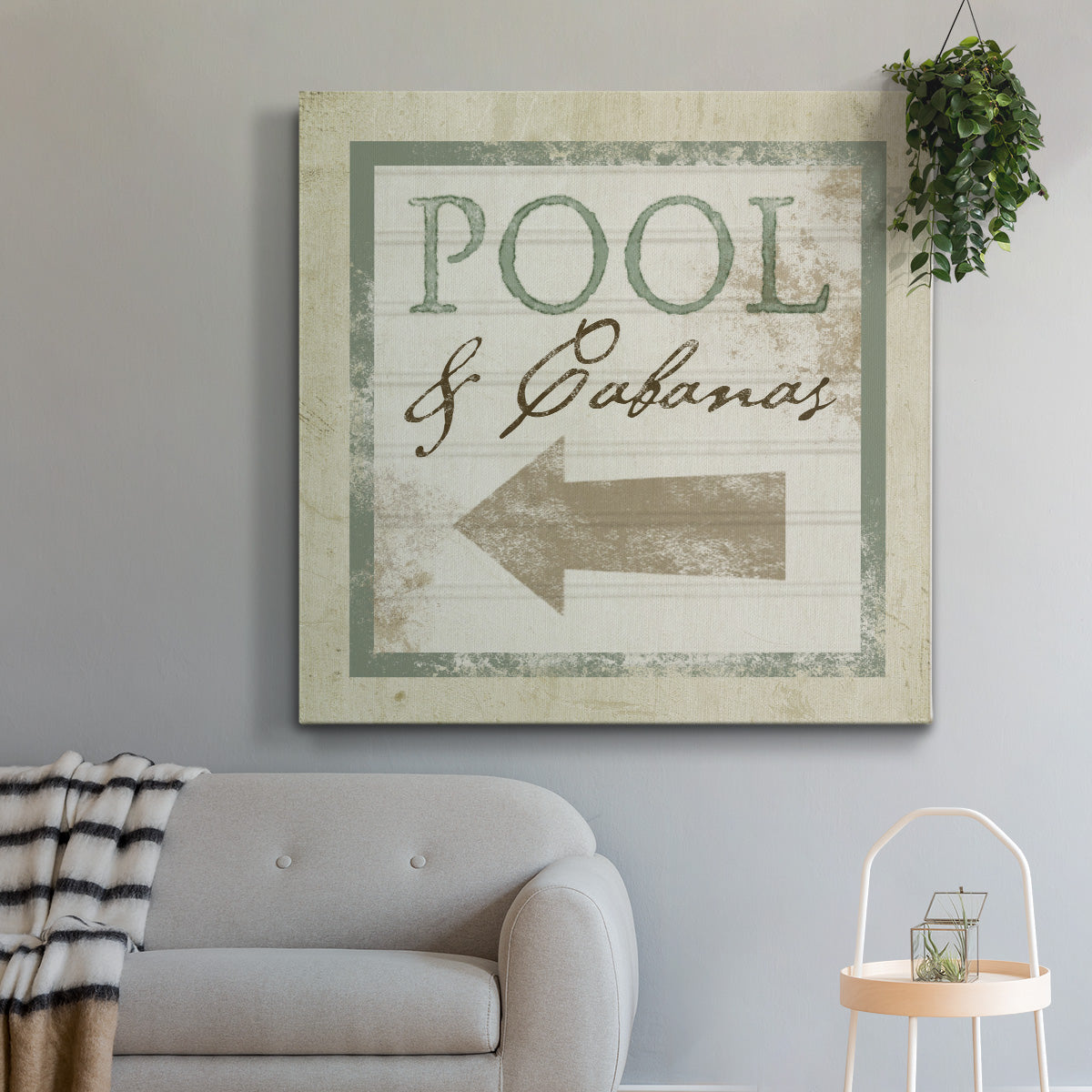 Beach Sign X-Premium Gallery Wrapped Canvas - Ready to Hang