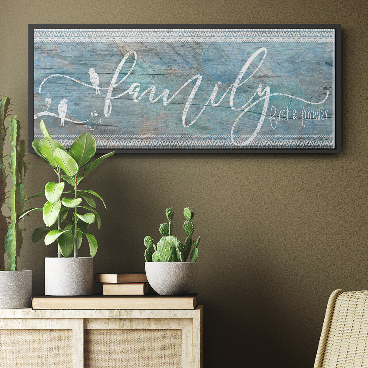 Family First - Floater Framed Canvas Print