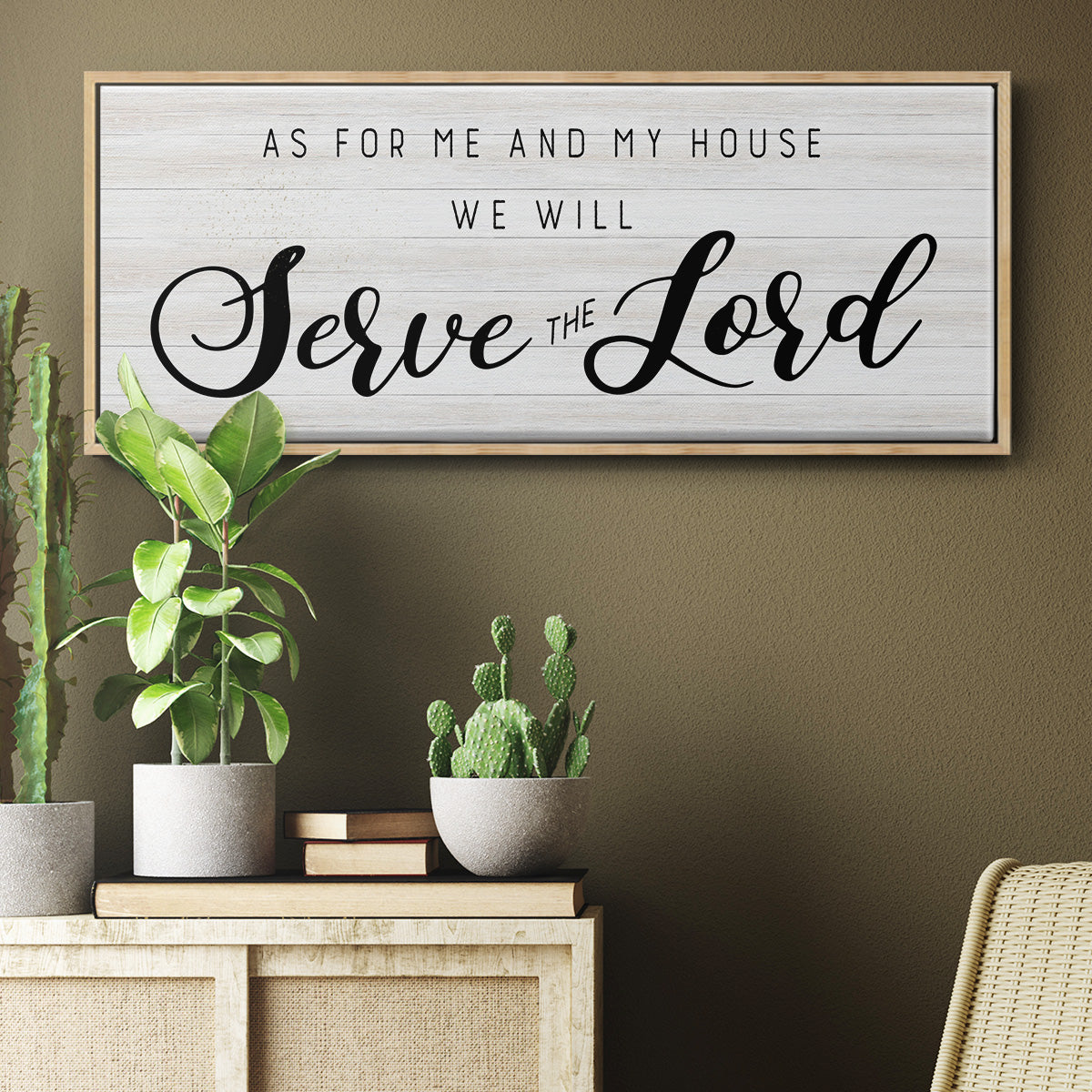 Serve the Lord - Floater Framed Canvas Print
