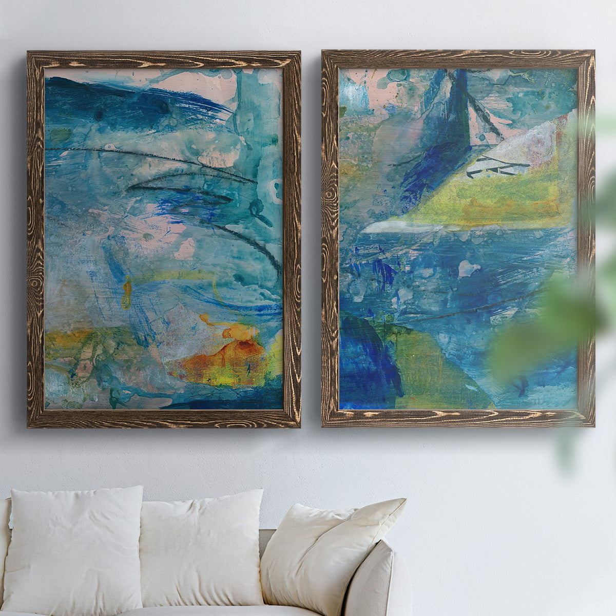 Spring Winds V - Premium Framed Canvas 2 Piece Set - Ready to Hang