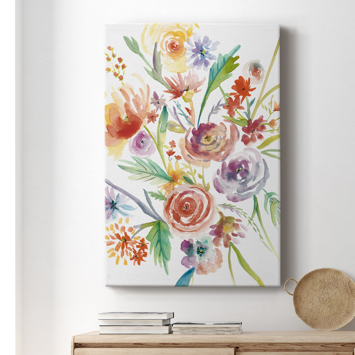 Floating Florals I - Canvas Art Print