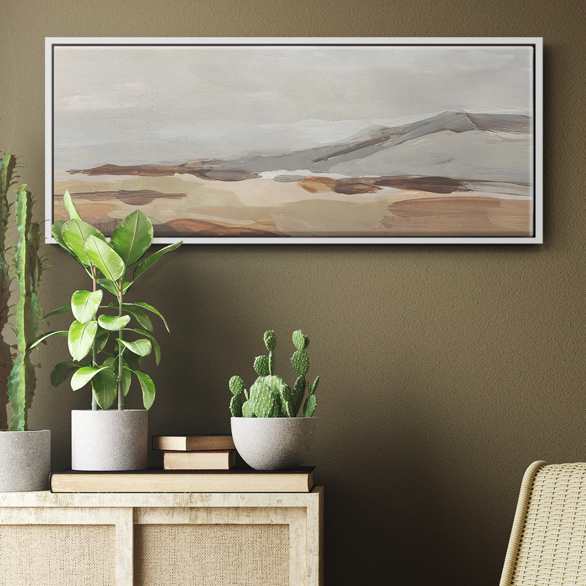 Dusky Mountain I - Floater Framed Canvas Print