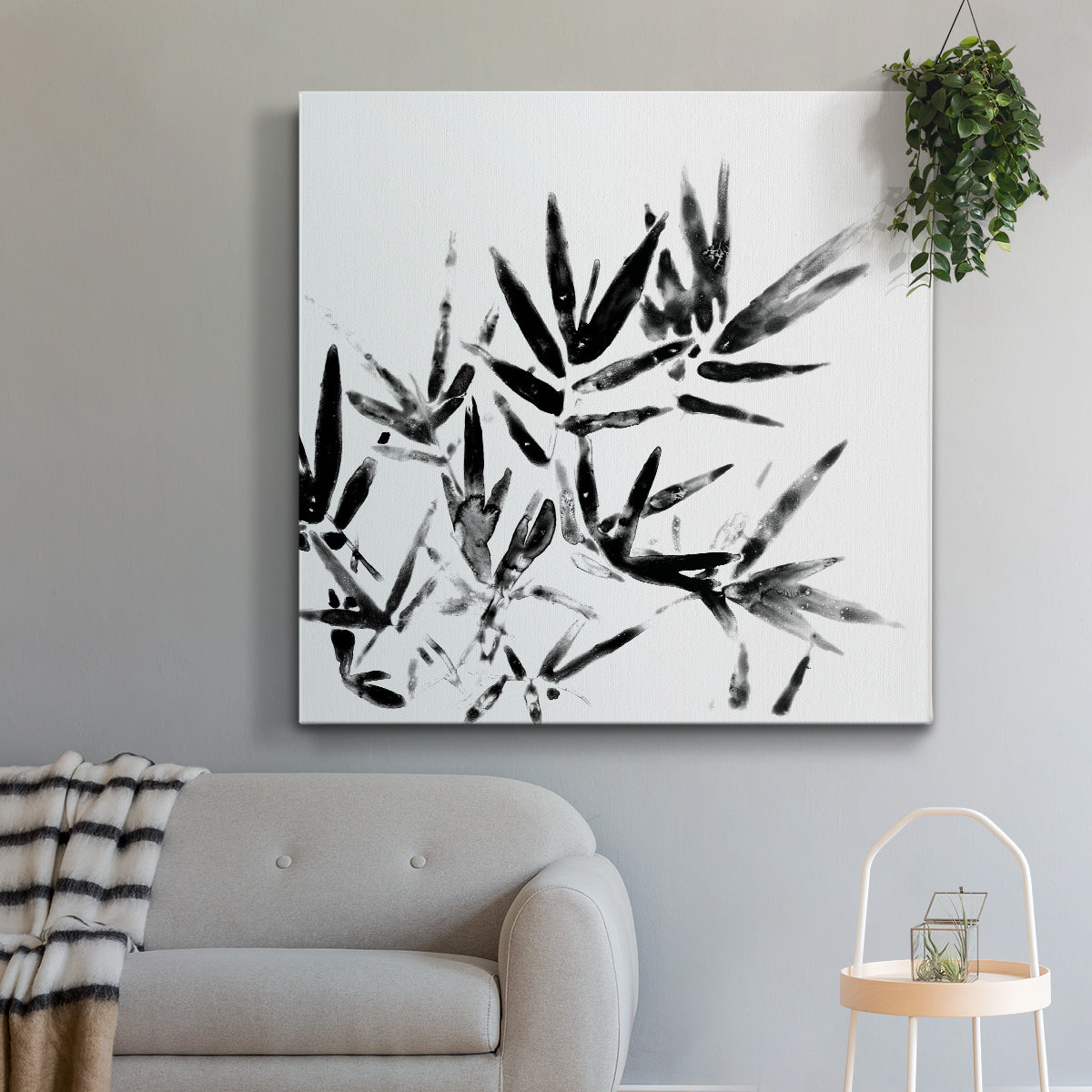 Monochrome Tropic VIII - Canvas Art Print