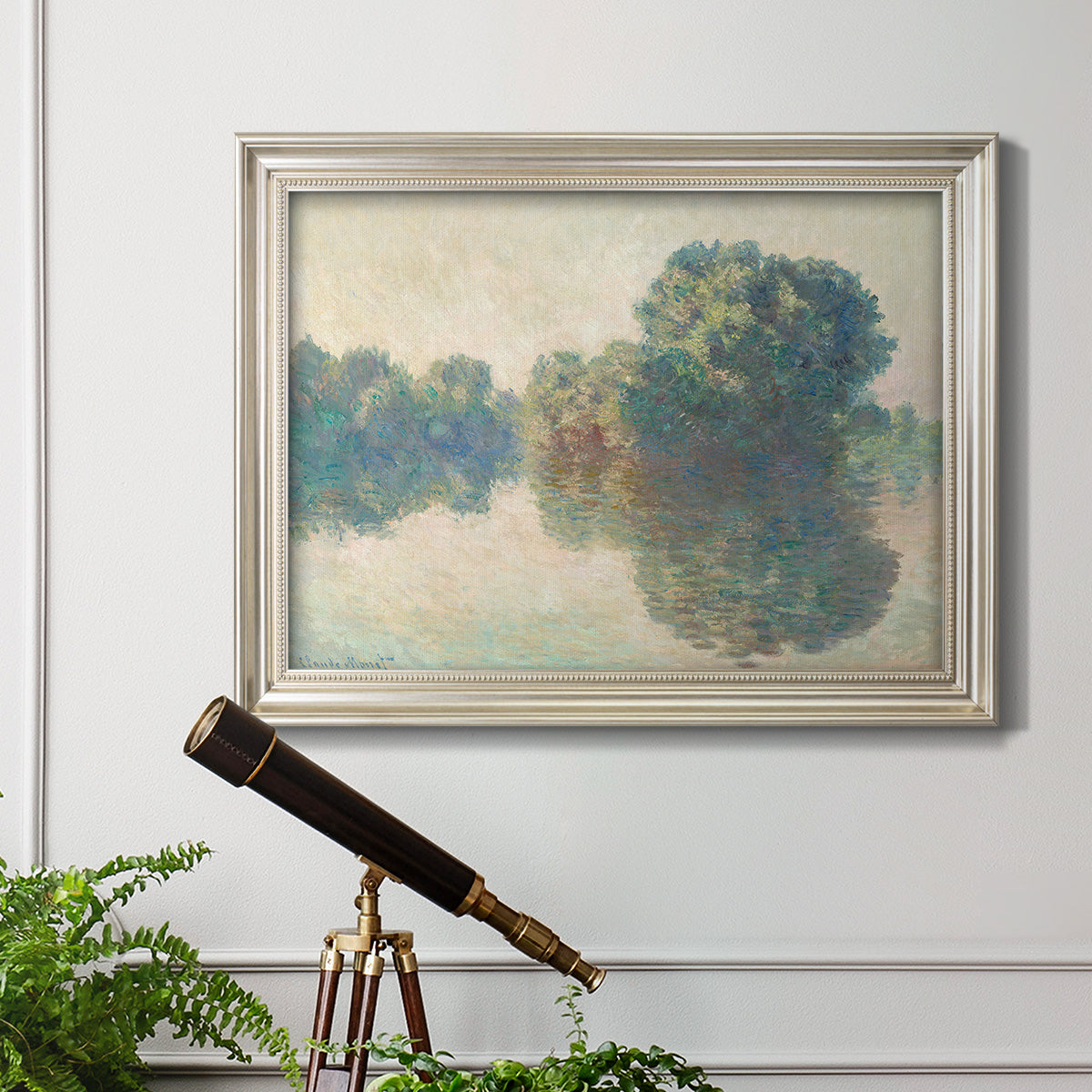 The Seine at Giverny - Ornate Framed Canvas Print