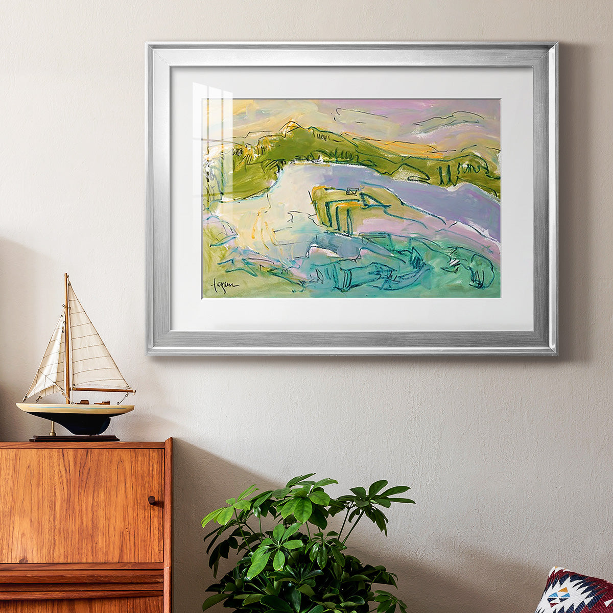 Treasured Island - Modern Framed Art Print