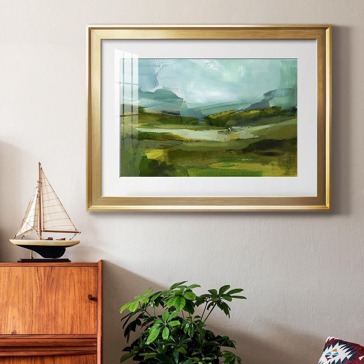 Emerald View III Premium Framed Print - Ready to Hang