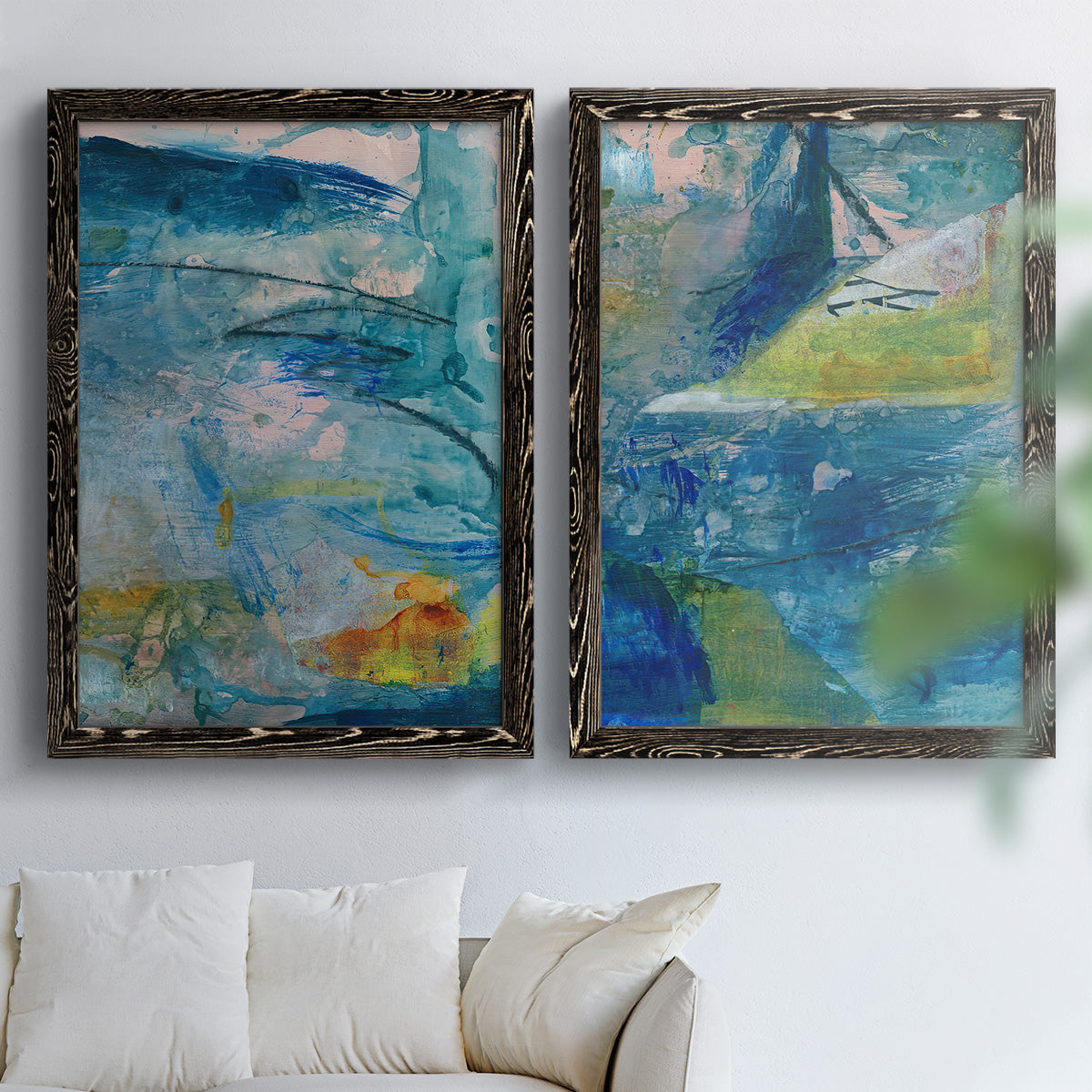 Spring Winds V - Premium Framed Canvas 2 Piece Set - Ready to Hang