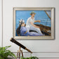 Impressionist leisure boating scene by Édouard Manet in an ornate champagne frame displayed in a light-toned interior setting.