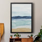 Watercolor Ocean Horizon II - Modern Framed Canvas Print