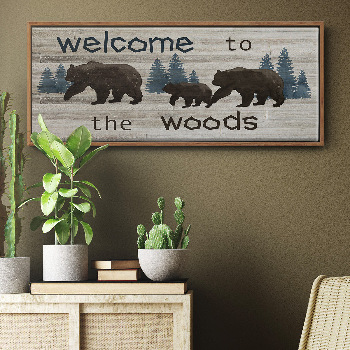 Bears Welcome - Floater Framed Canvas Print