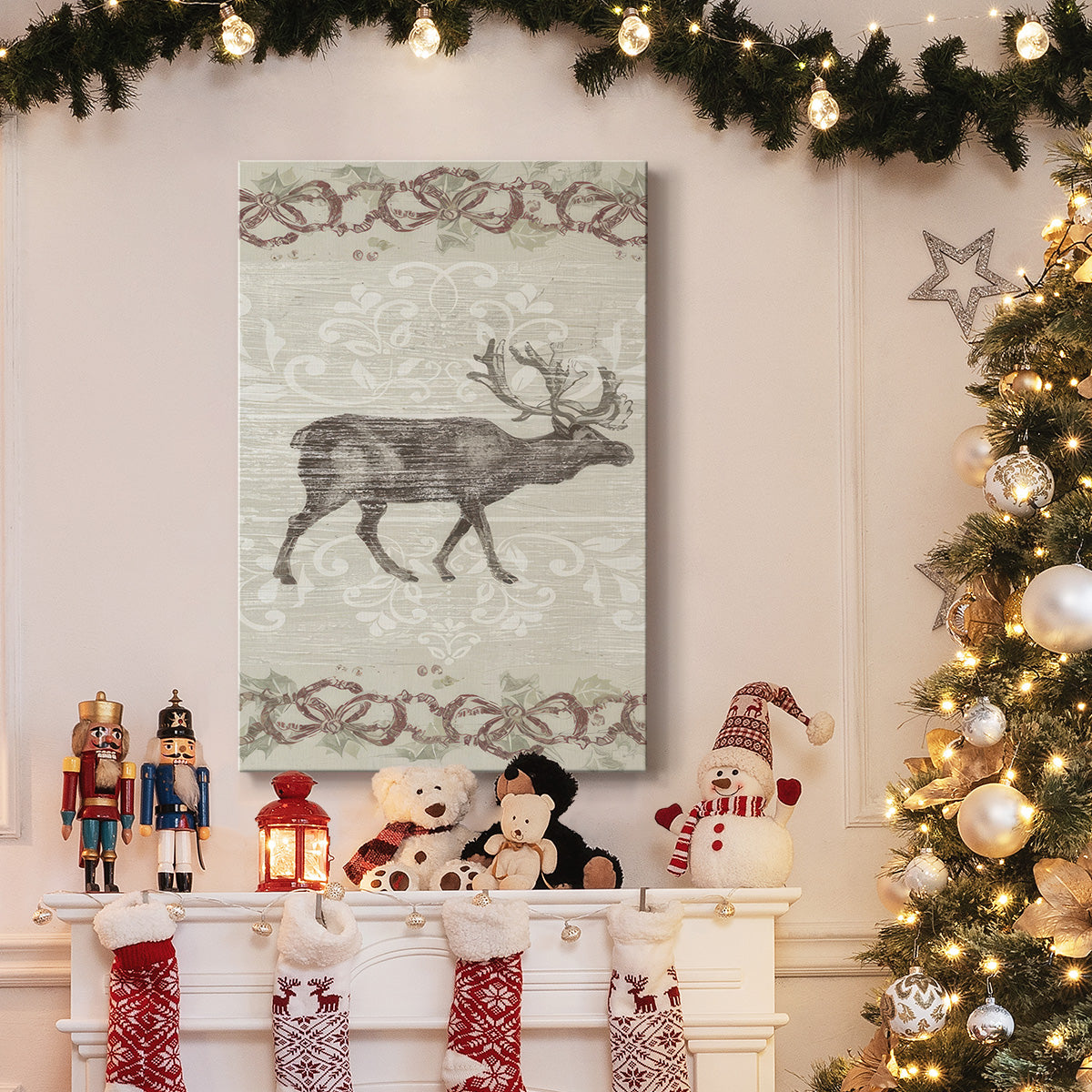 Cabin Christmas Collection B - Gallery Wrapped Canvas