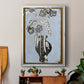 Graphic Flowers in Vase II - Modern Framed Canvas Print