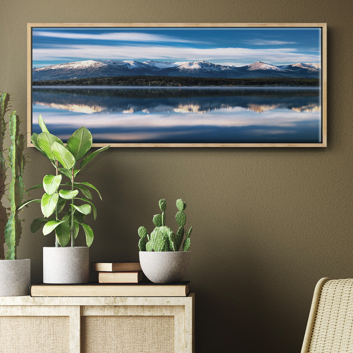 Pyramid Lake - Floater Framed Canvas Print