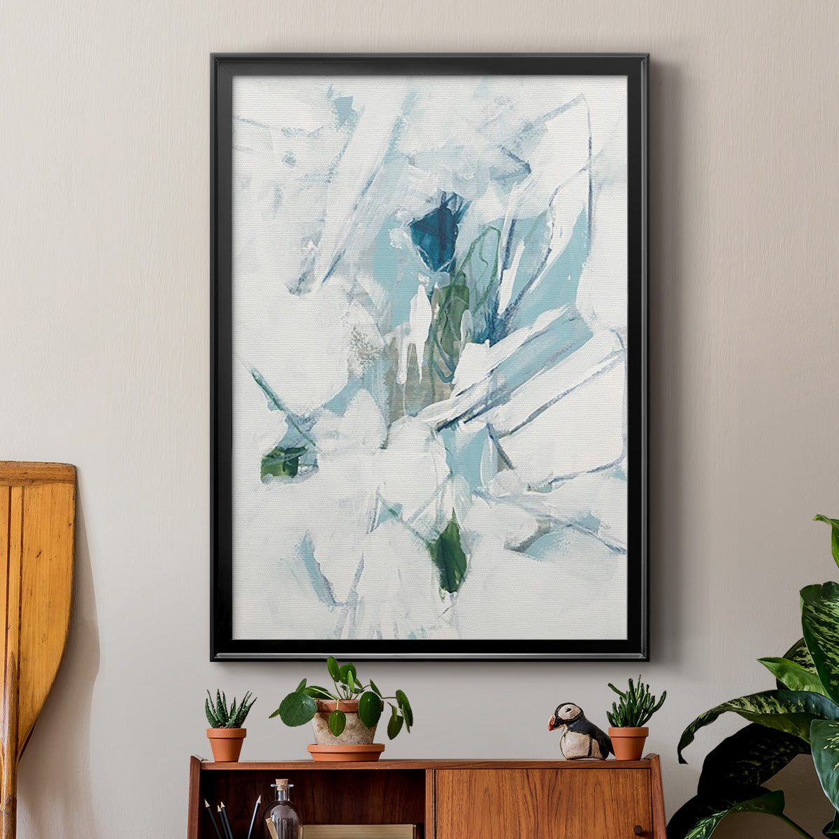 Ice Cavern IV - Modern Framed Canvas Print