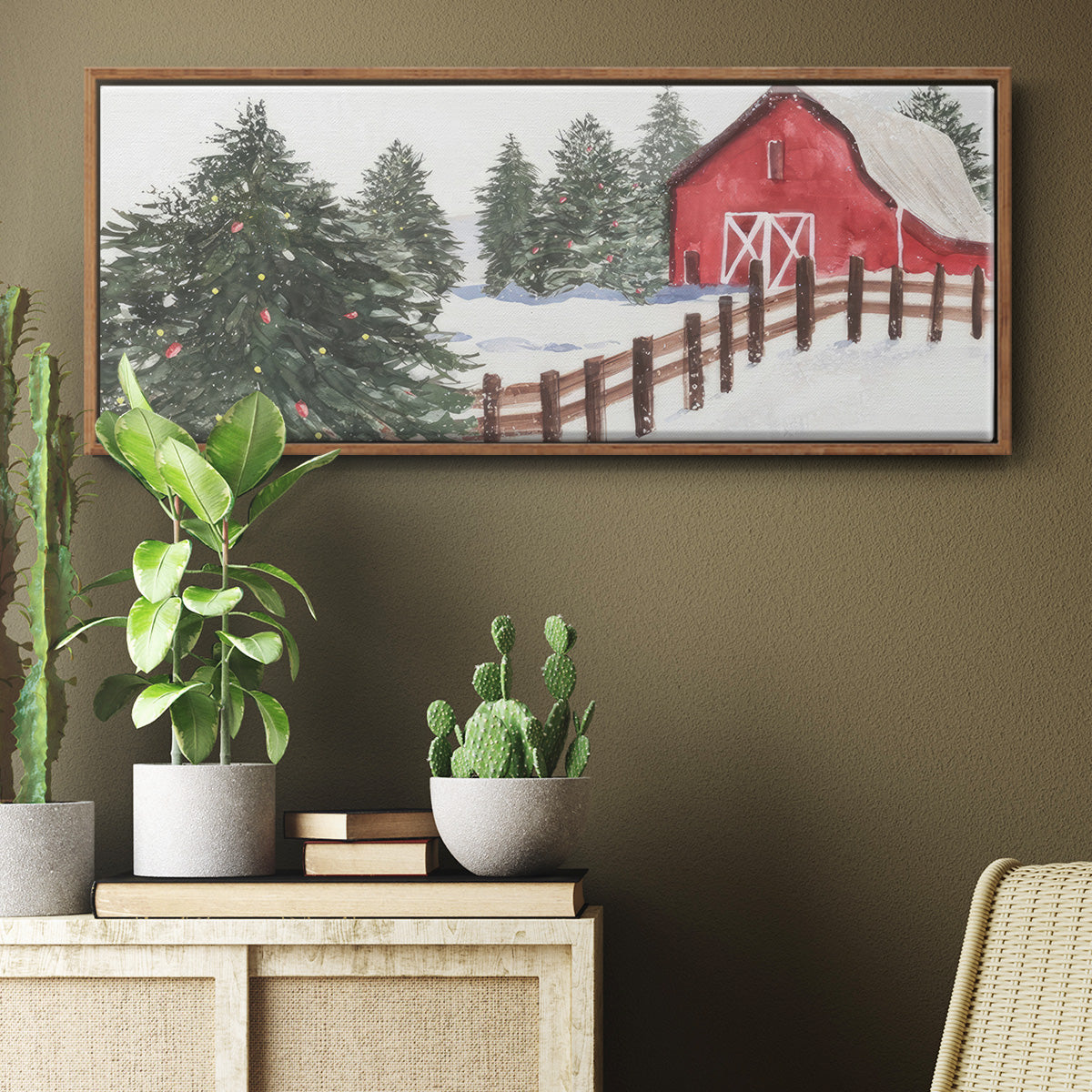 Christmas Time VI - Floater Framed Canvas Print