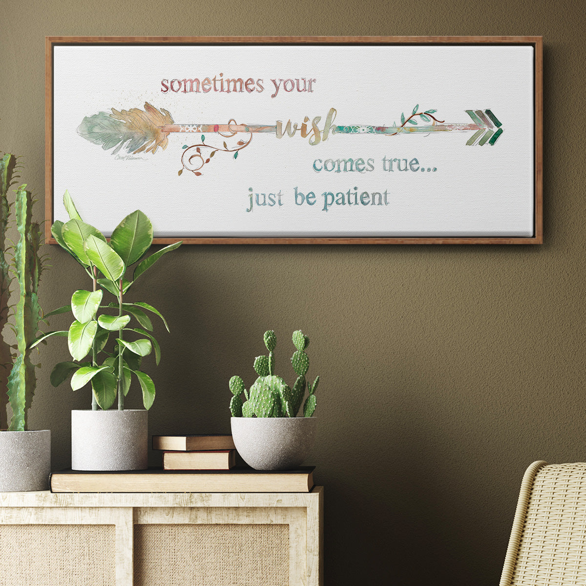 Wishing Arrow - Floater Framed Canvas Print
