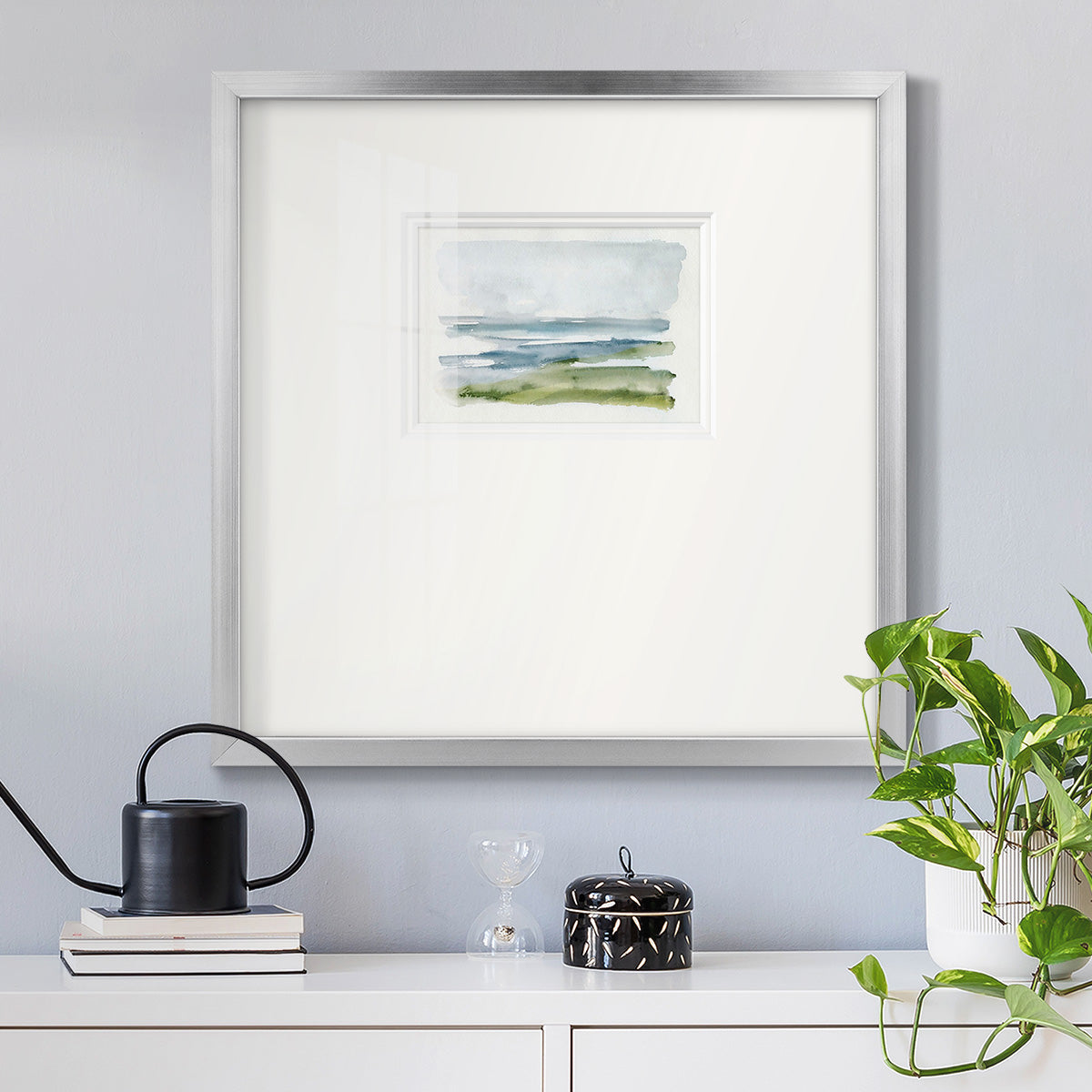 Coastline Splash I Premium Framed Print Double Matboard