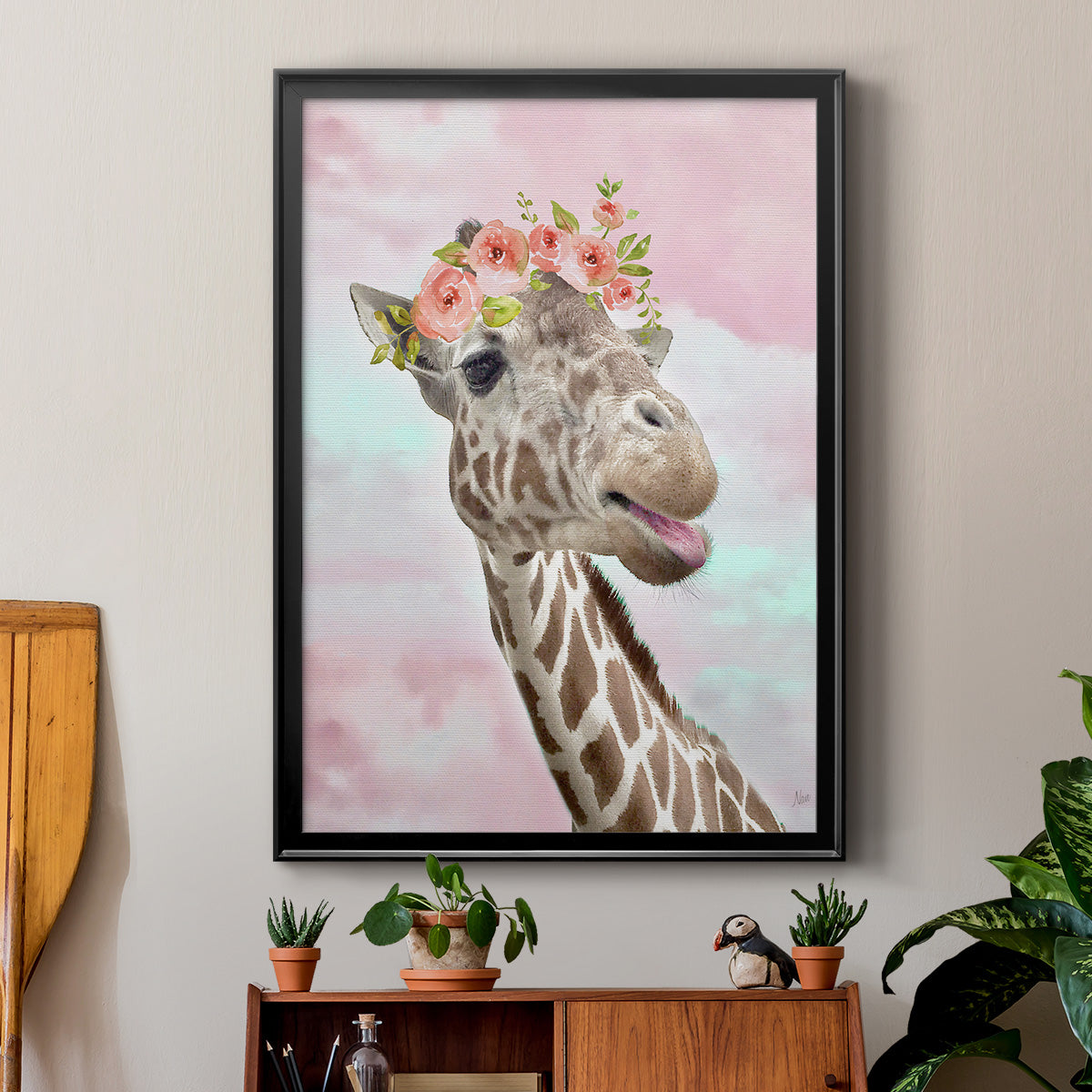 Floral Fun I - Modern Framed Canvas Print