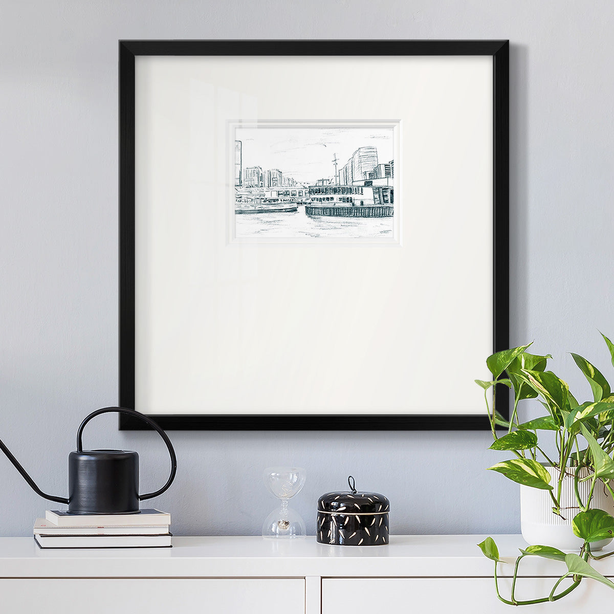 Ferryboats III Premium Framed Print Double Matboard