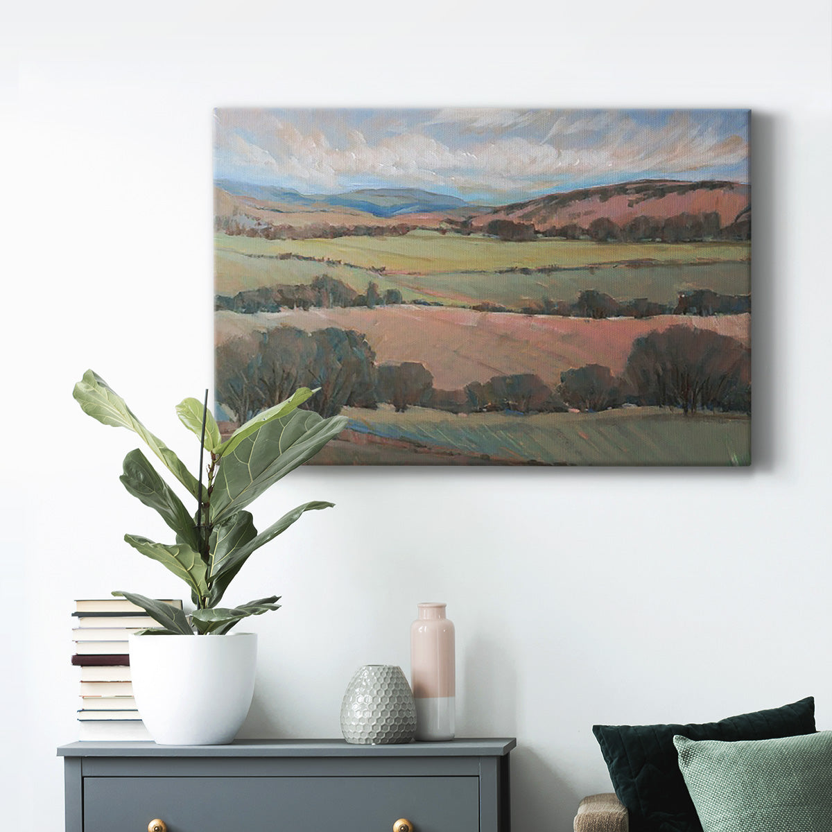 Hilly Countryside I Premium Gallery Wrapped Canvas - Ready to Hang