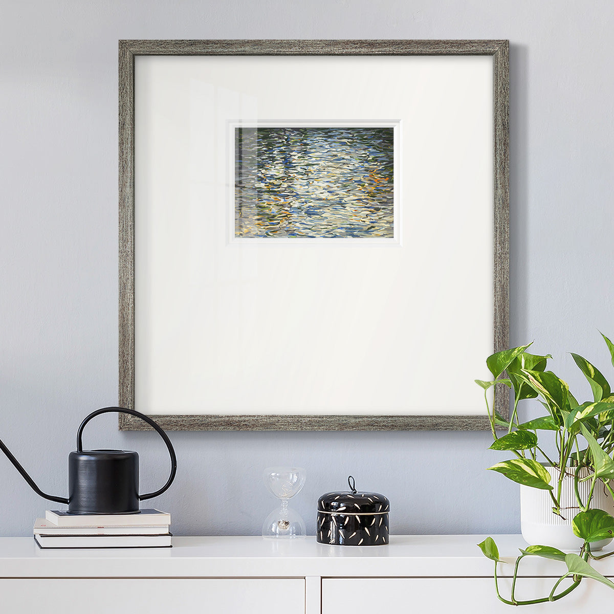 Water Reflections- Premium Framed Print Double Matboard