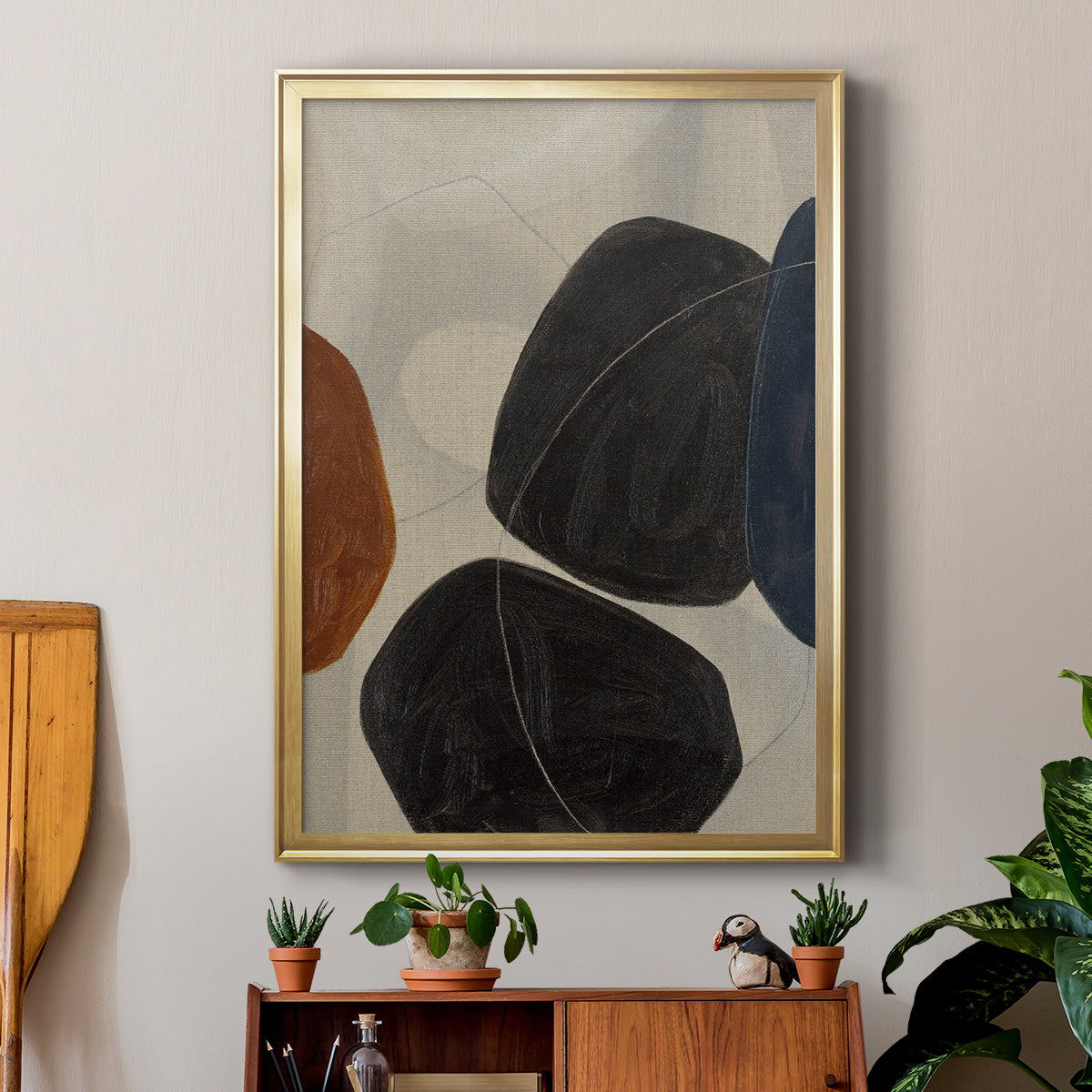 Gravity I - Modern Framed Canvas Print