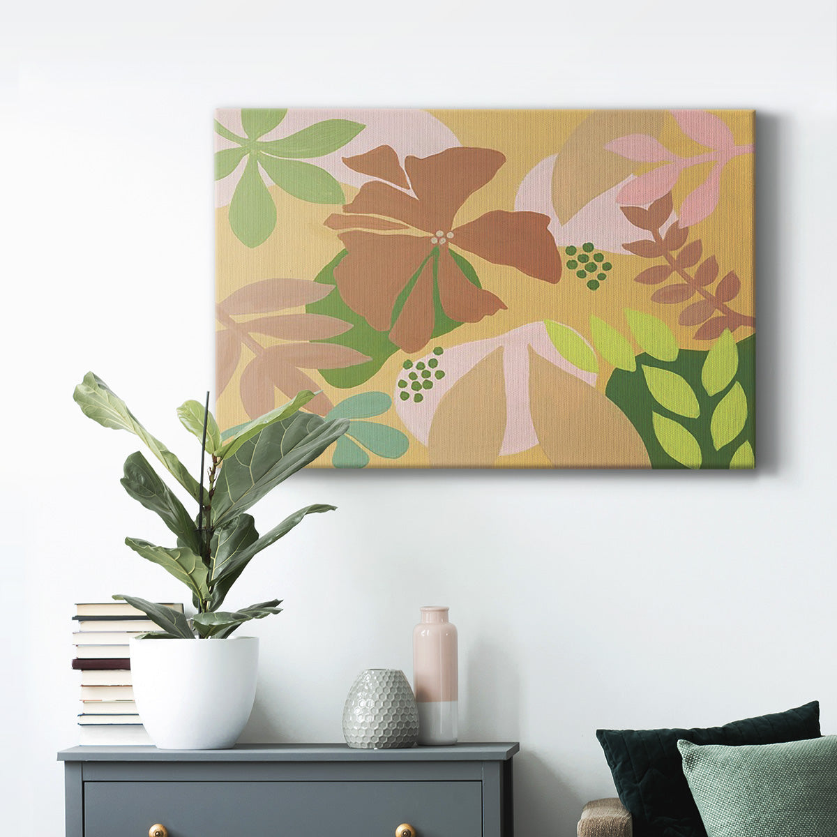 Neutral Blooms IV Premium Gallery Wrapped Canvas - Ready to Hang