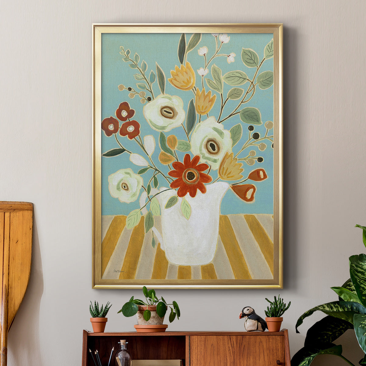 Joyful Blossoms I - Modern Framed Canvas Print