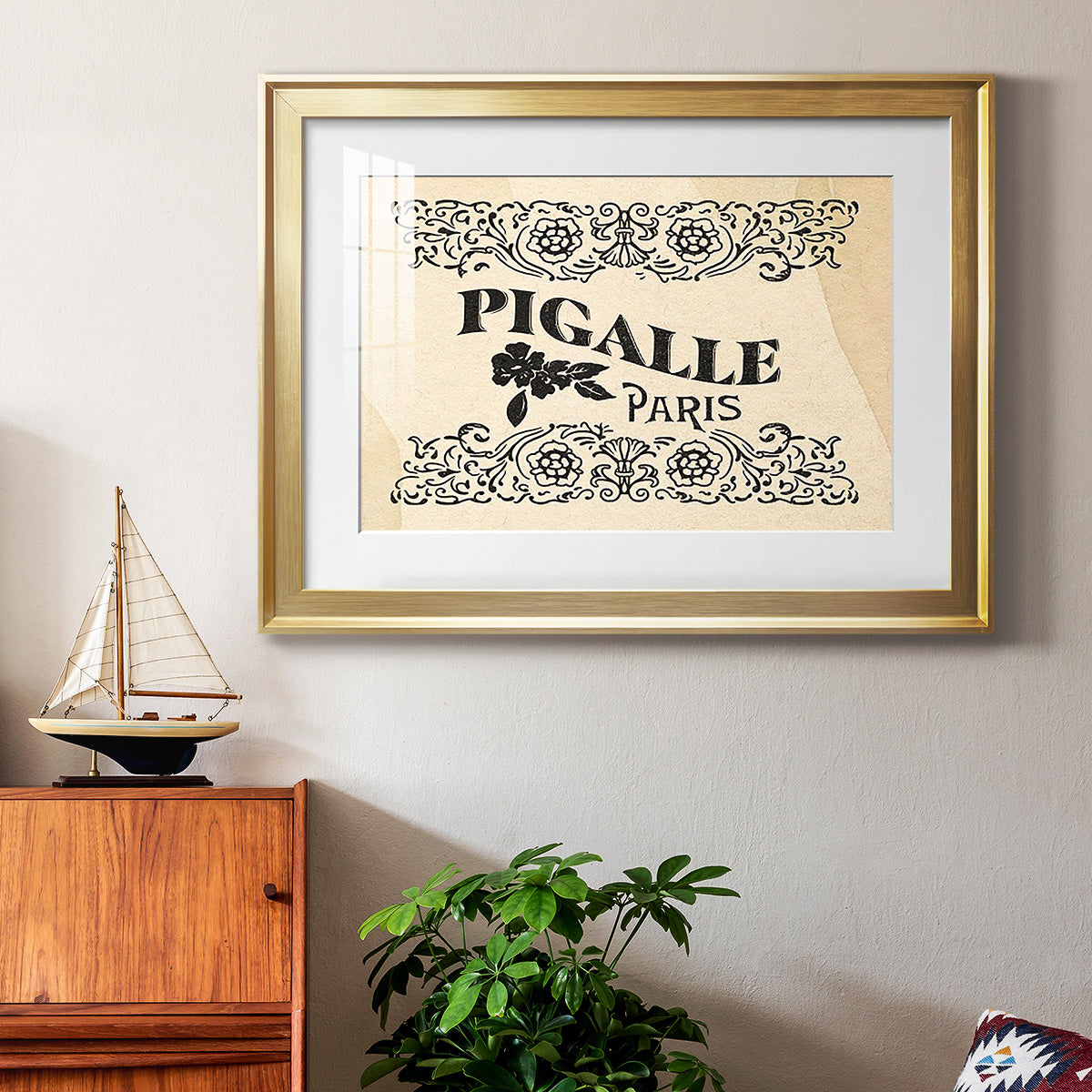 Antique French Label III - Modern Framed Art Print