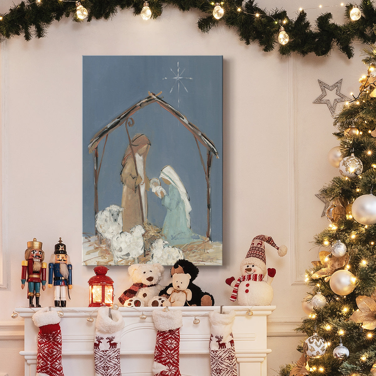 Twilight Nativity Family - Gallery Wrapped Canvas