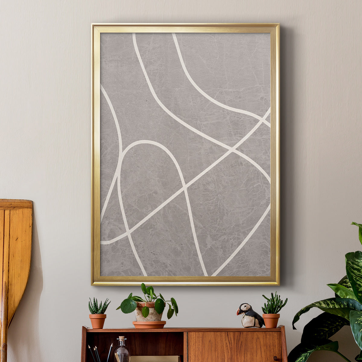 Fissures I - Modern Framed Canvas Print
