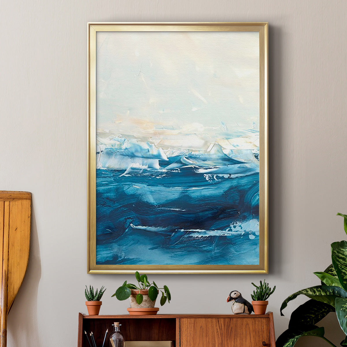 Wave after Wave II - Modern Framed Canvas Print