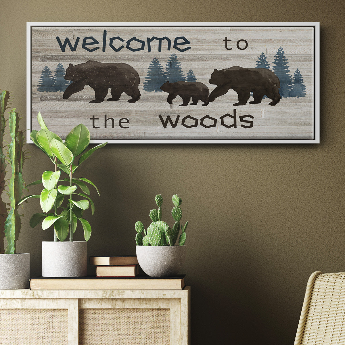 Bears Welcome - Floater Framed Canvas Print