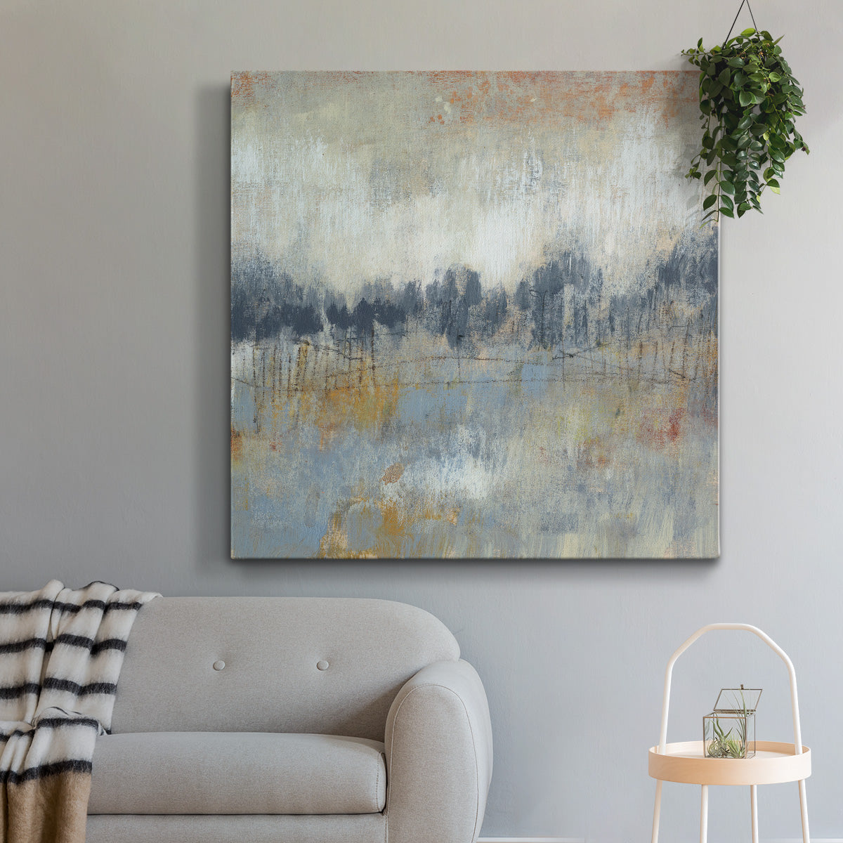 Cool Grey Horizon II - Canvas Art Print