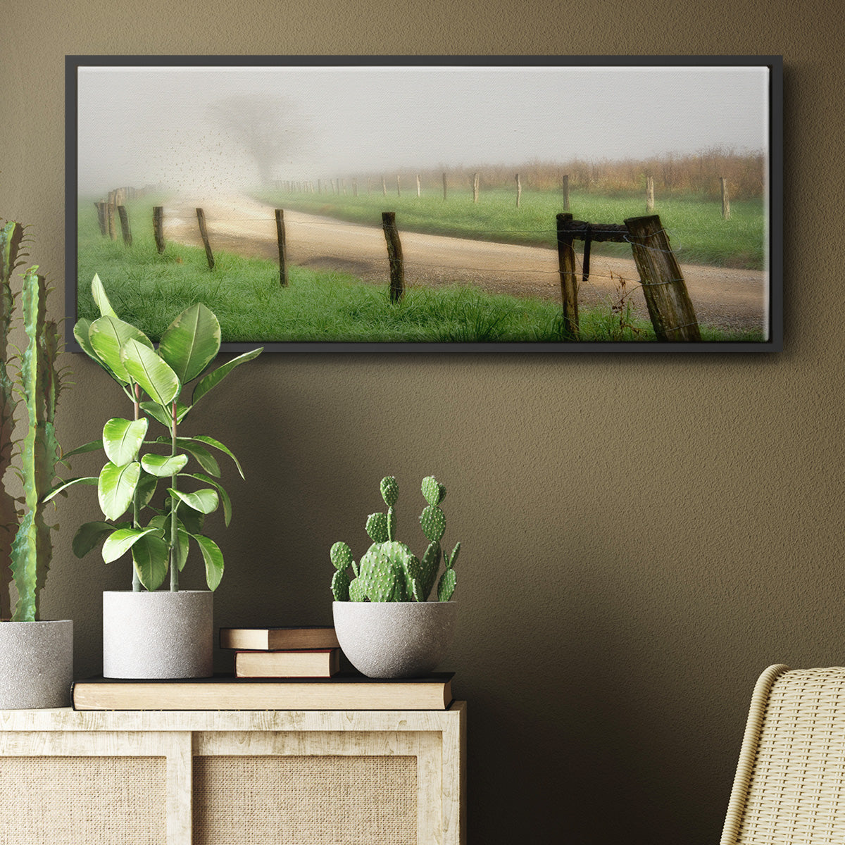 Around the Bend - Floater Framed Canvas Print