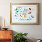 Animal Map - Modern Framed Art Print