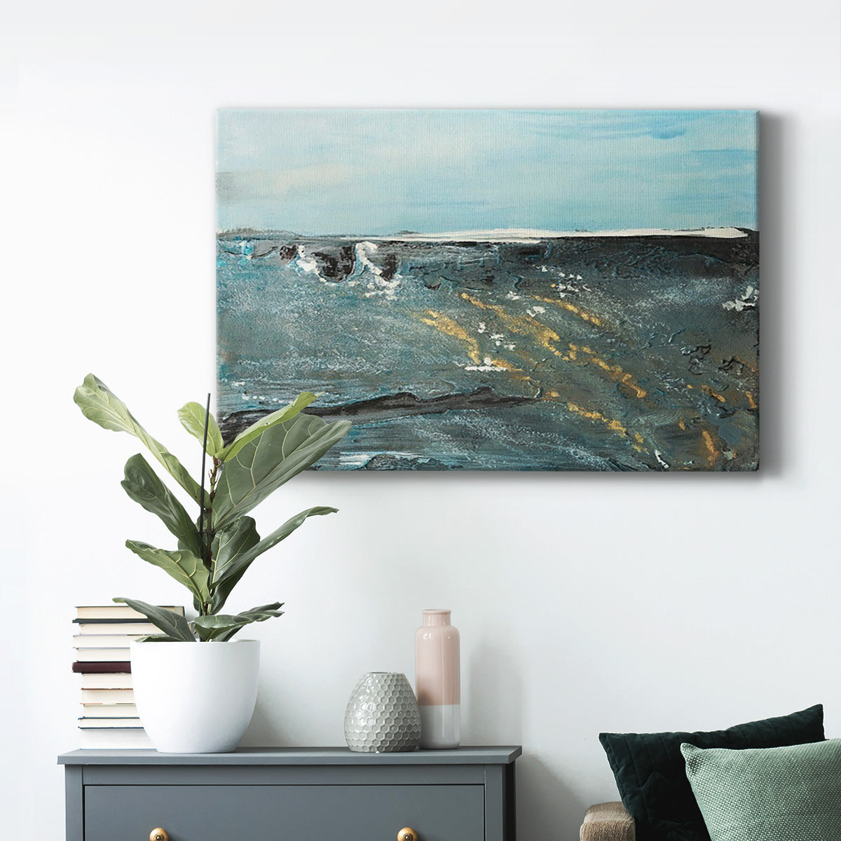 Flow of Love in Ocean II Premium Gallery Wrapped Canvas - Ready to Hang