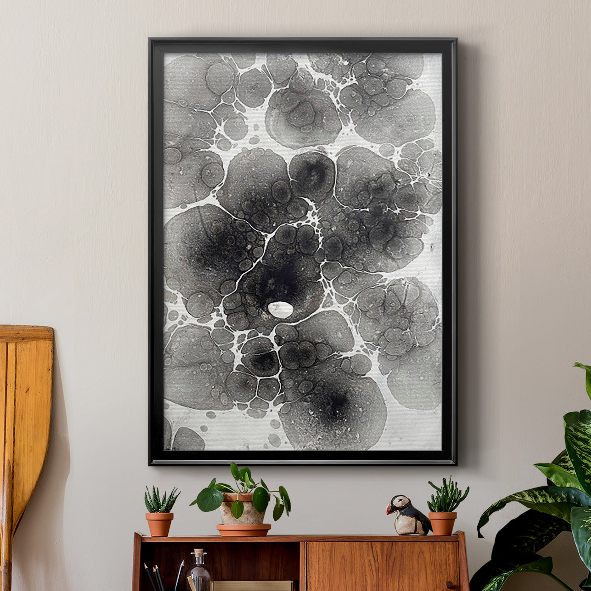 Marbling XIV - Modern Framed Canvas Print