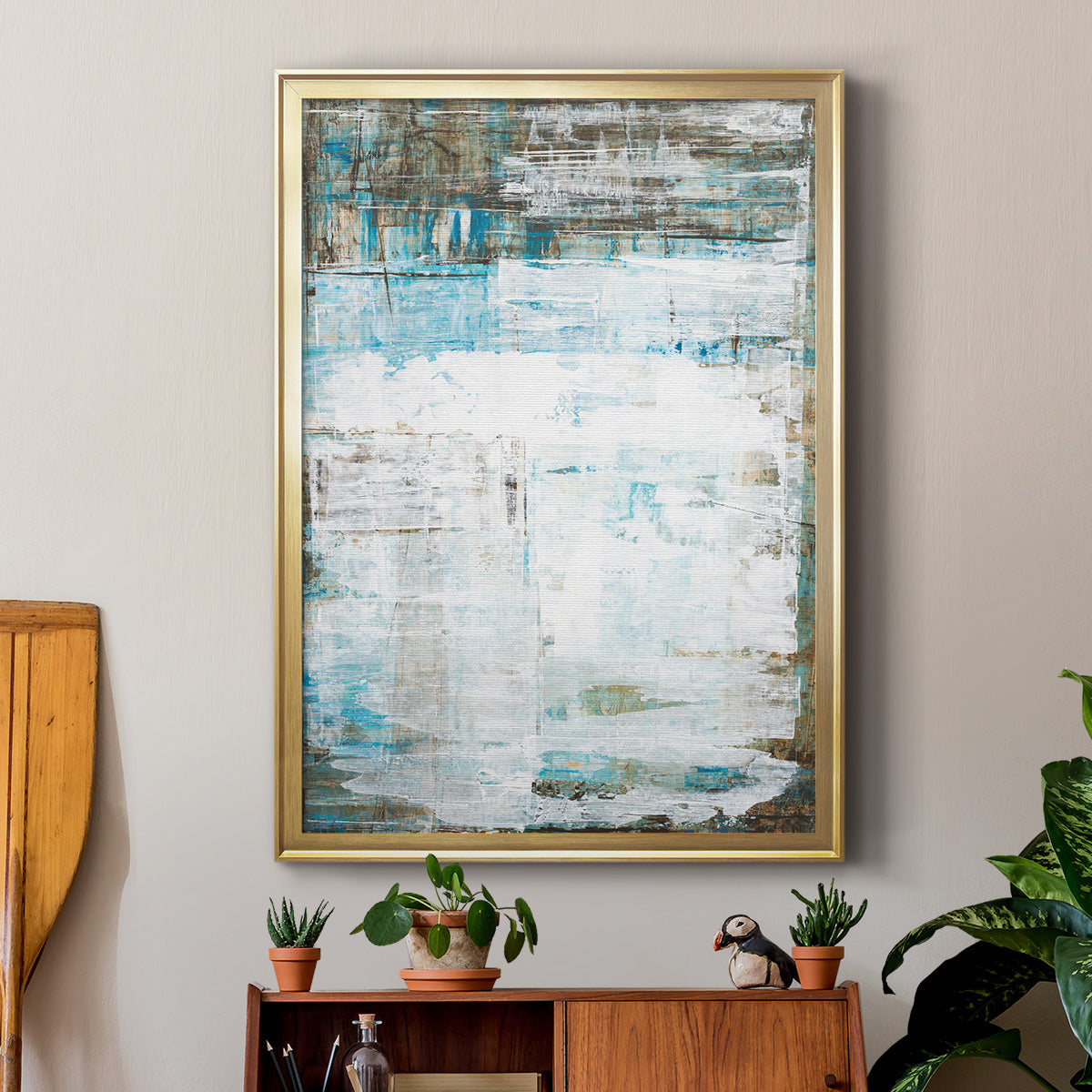 Beach Glass - Modern Framed Canvas Print