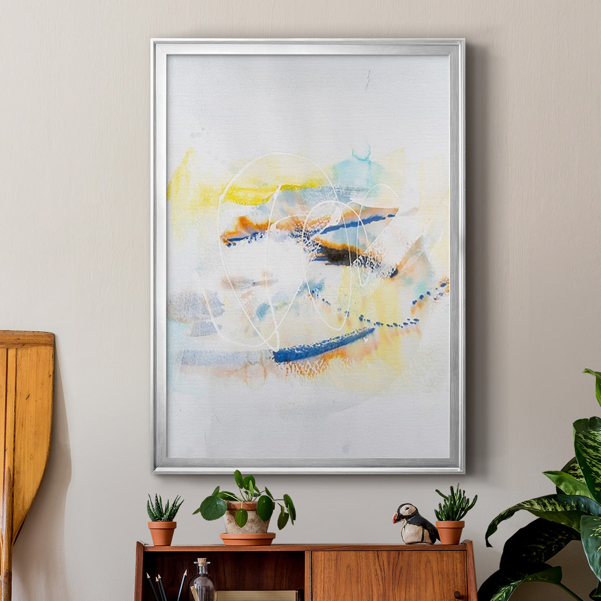 Spacial I - Modern Framed Canvas Print