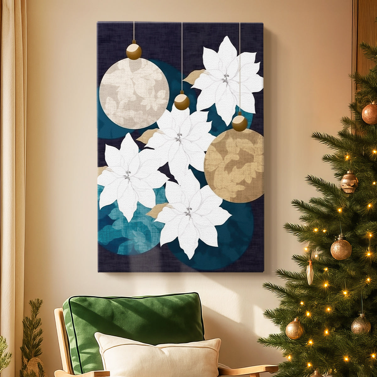 Pale Winter Blessing of Candle - Canvas Art Print