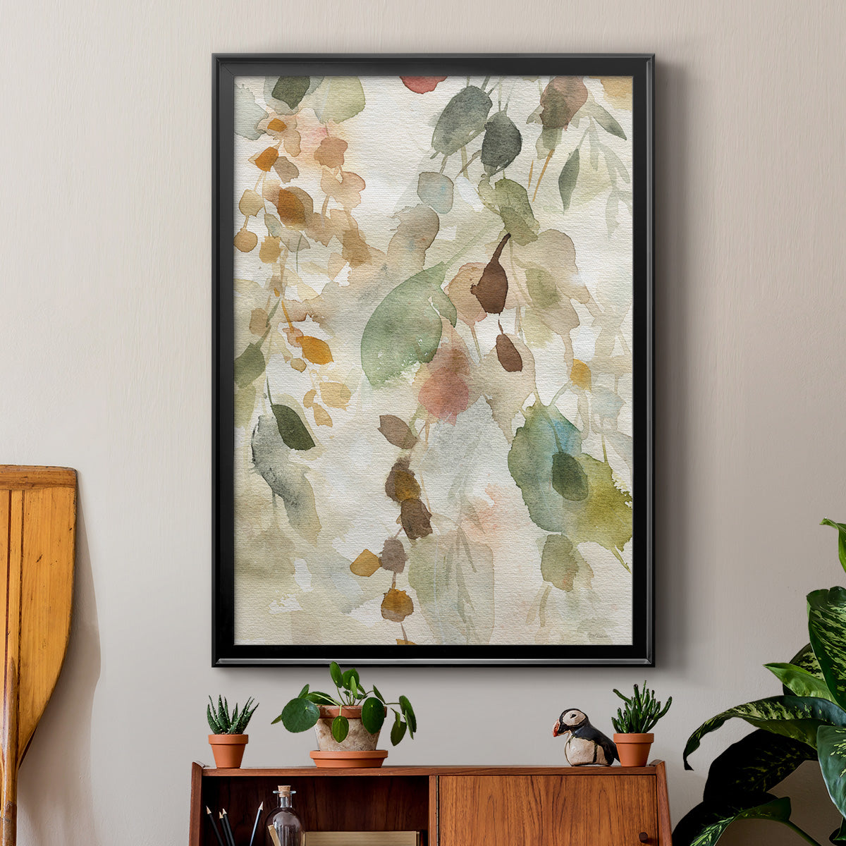 Cascading Nature I - Modern Framed Canvas Print