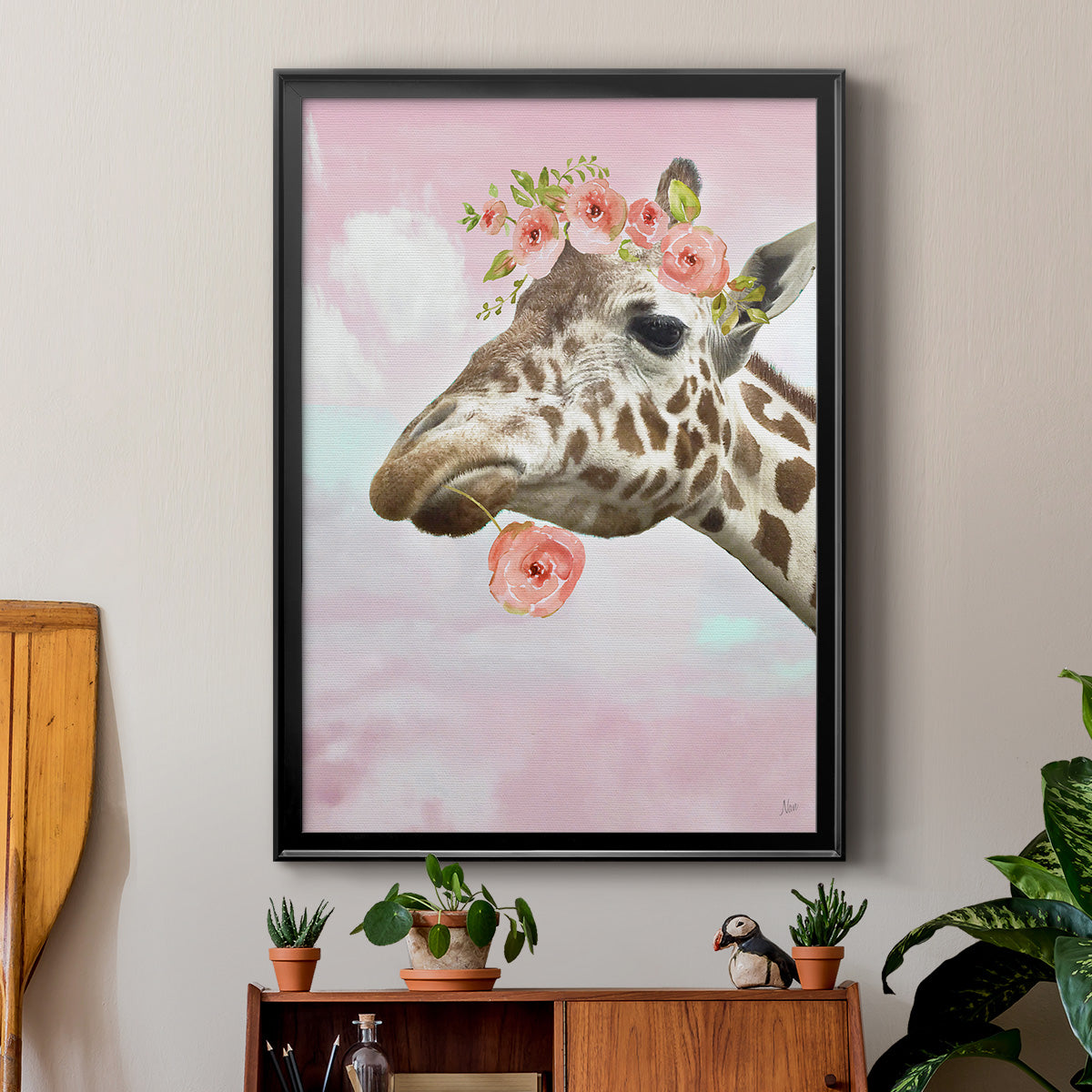 Floral Fun II - Modern Framed Canvas Print