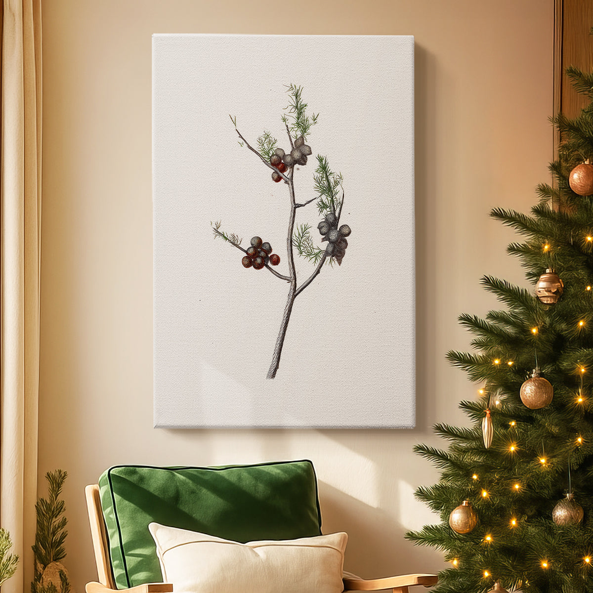 Silver Nativity Promise - Canvas Art Print