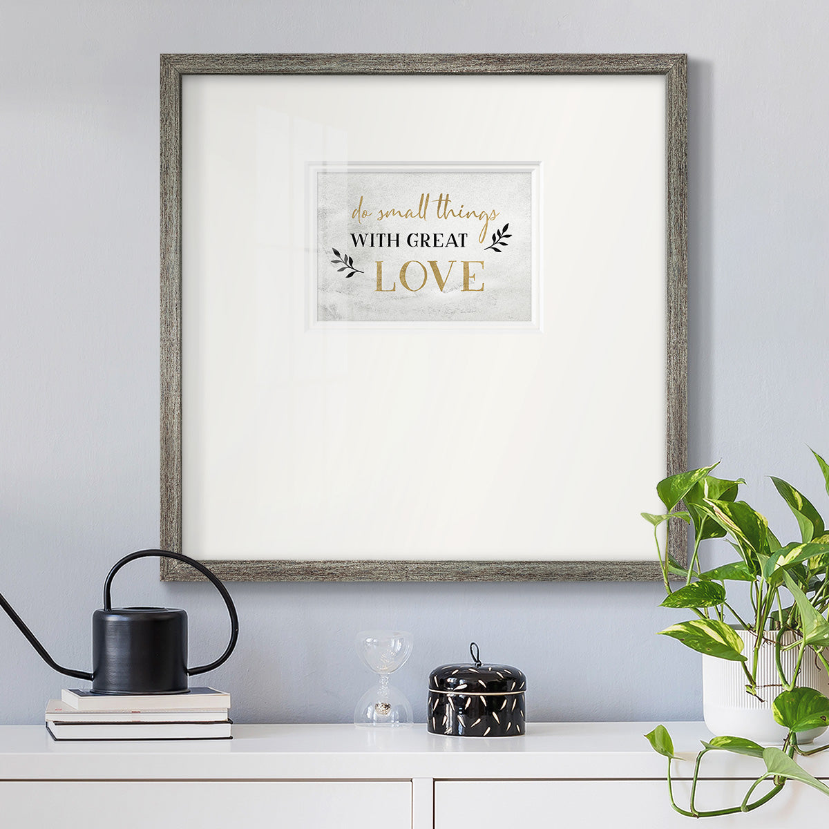 Small Things Gold Premium Framed Print Double Matboard